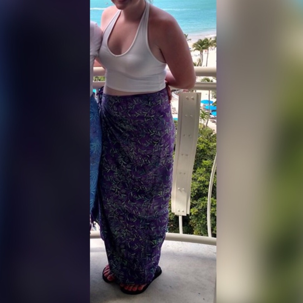 Purple & Green Beach Skirt